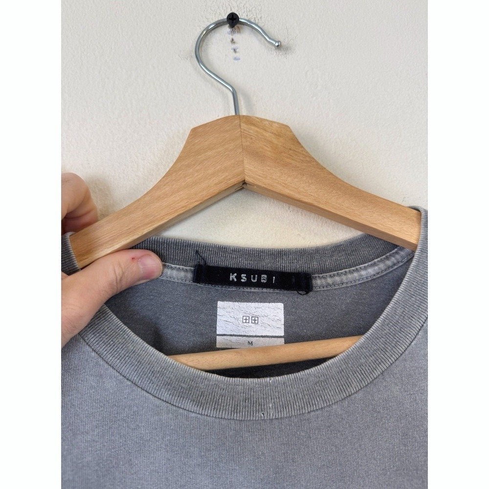 Ksubi Brand Streetwear Logo Faded Gray Tee Shirt - Medium - Picture 5 of 5